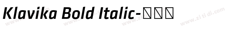 Klavika Bold Italic字体转换